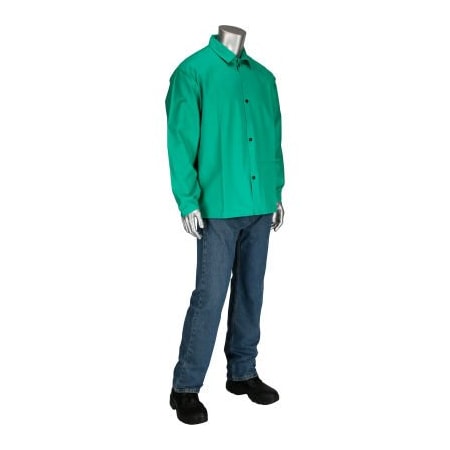 Pip Ironcat 30in FR Twill Cotton Jacket, 9oz, Green, 5XL 7040/5XL